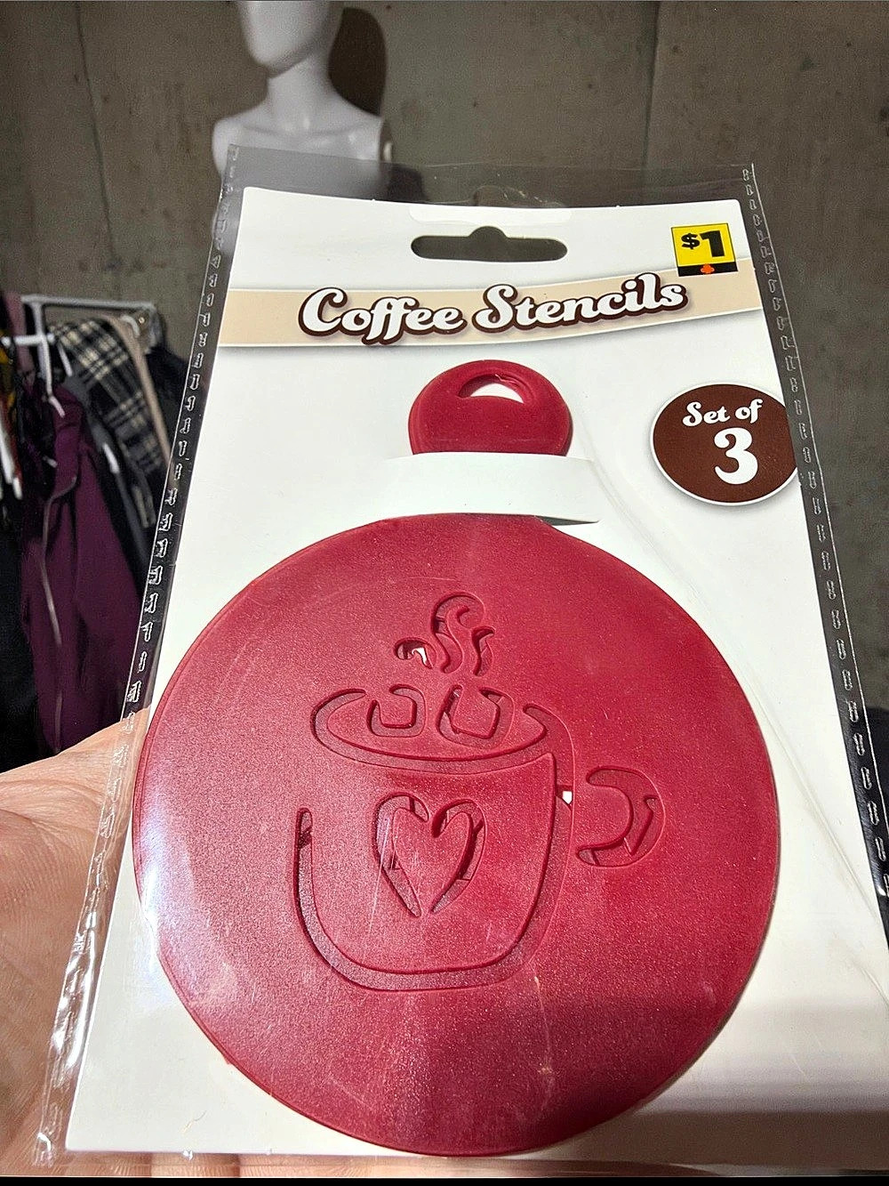 Old East Main Co. Coffee Stencils. Red NWT